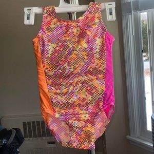 Gymnastic Leotard in Pink/orange - Child Medium
